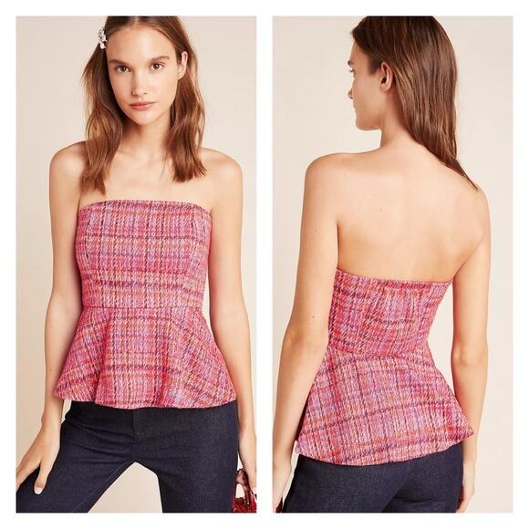 Maeve The Shannon Peplum Cropped Top Size L - Picture 1 of 13